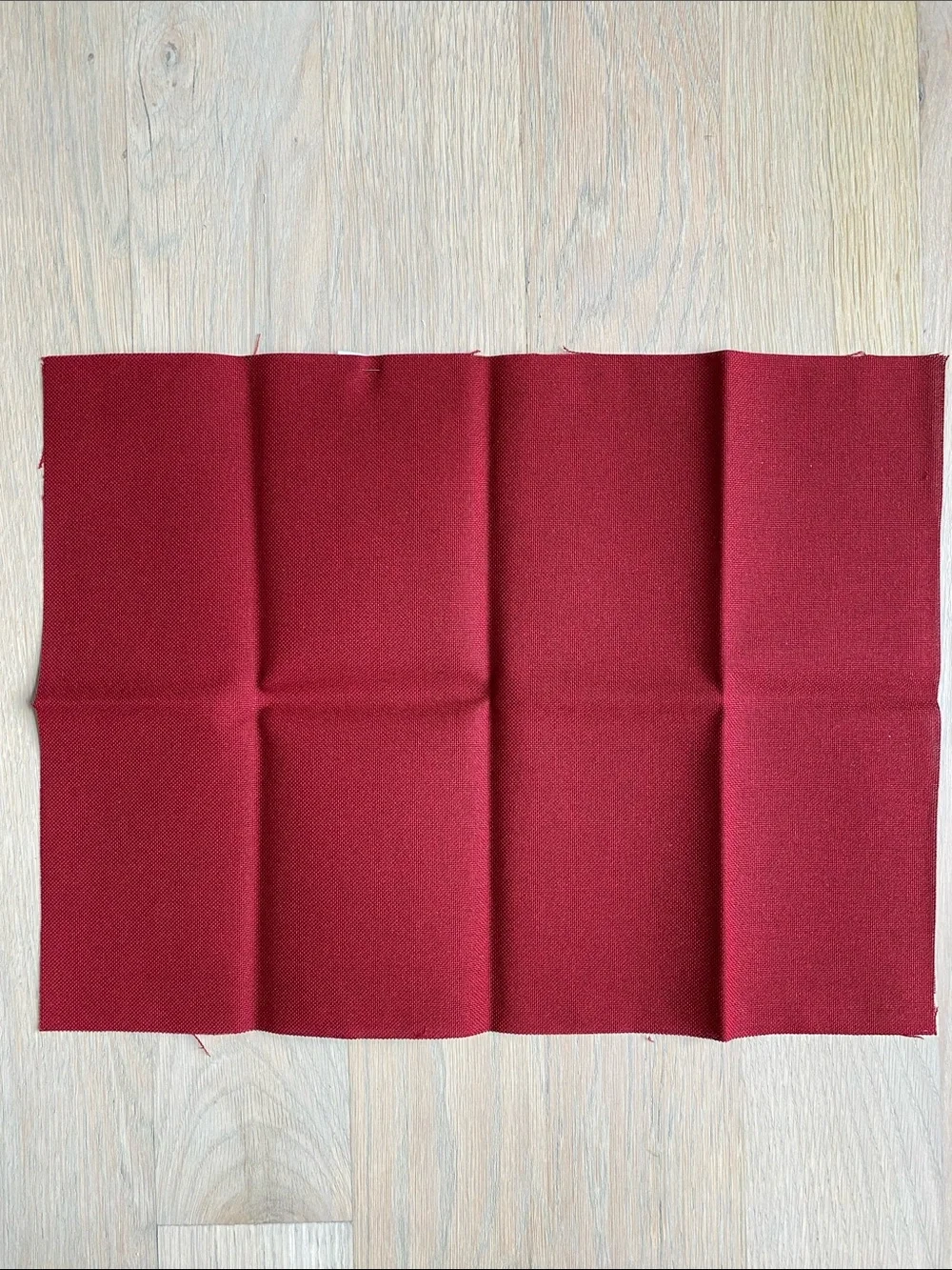 25 Count Lugana Fabric - Victorian Red